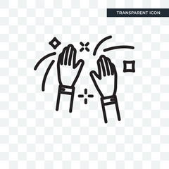 Obraz premium Hands vector icon isolated on transparent background, Hands logo design