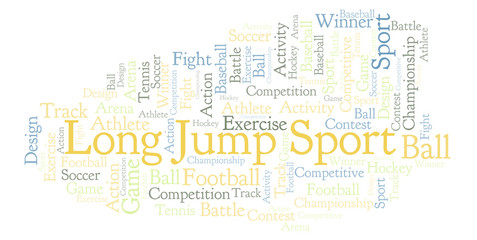 Fototapeta premium Long Jump Sport word cloud.