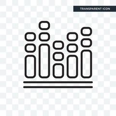 Audio bars vector icon isolated on transparent background, Audio bars logo design