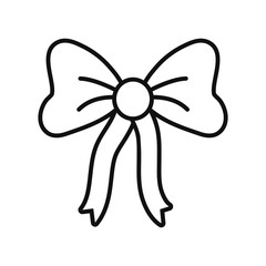 decorative bow ribbon ornament icon
