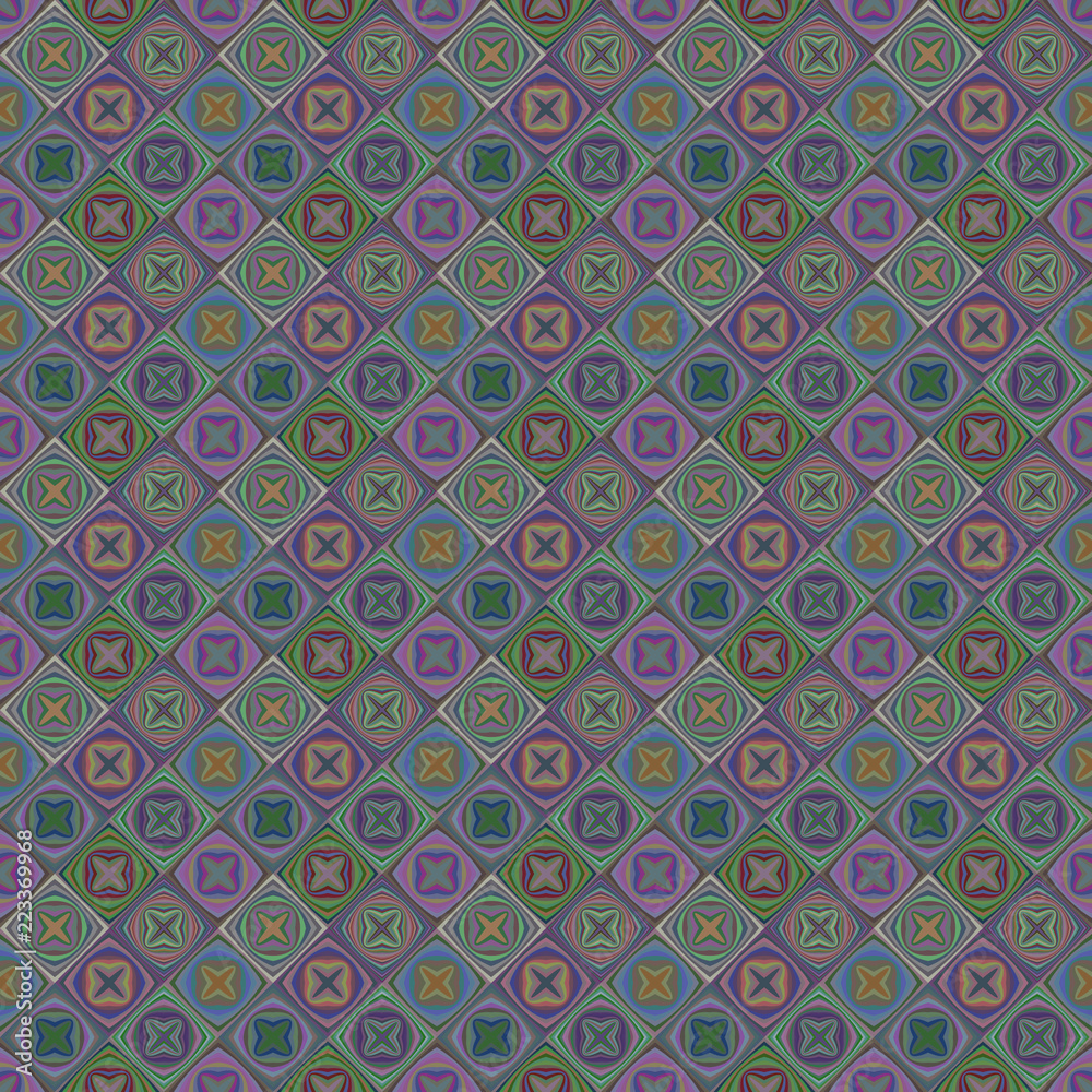 Poster Abstract geometrical diagonal shape pattern - vector mosaic background design