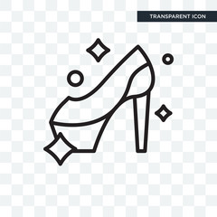 High heel vector icon isolated on transparent background, High heel logo design