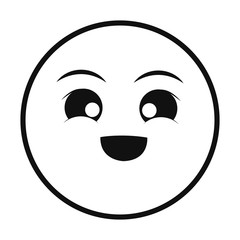 excited smiley thin line emoticon face