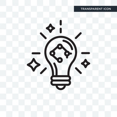 Light bulb vector icon isolated on transparent background, Light bulb logo design