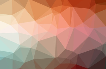 Illustration of orange polygonal modern multicolor background.