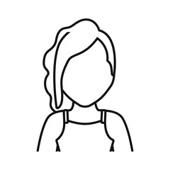 portrait woman character contour design