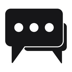 Chat icon, dialog icon, comments icon, speech bubbles Icon vector flat design