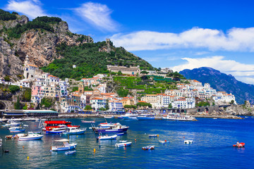 Fototapeta na wymiar Scenic Amafi coast. Italian summer holidays. Campania, Italy