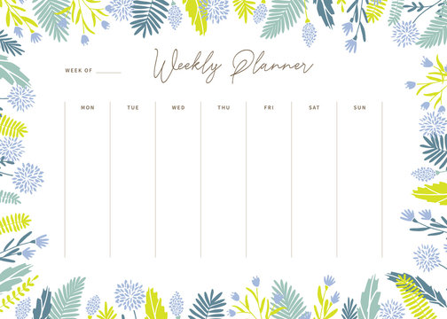 Vector planner template.