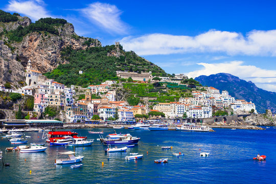Scenic Amafi coast. Italian summer holidays. Campania, Italy