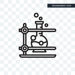 Flask vector icon isolated on transparent background, Flask logo design