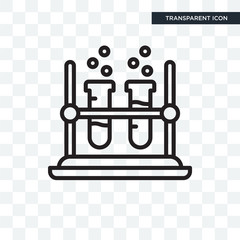 Test tubes vector icon isolated on transparent background, Test tubes logo design