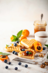 The Belgian wafers with  jam