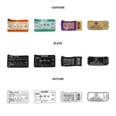 Vector design of ticket and admission symbol. Collection of ticket and event stock vector illustration.
