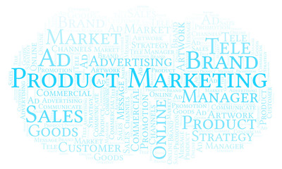 Fototapeta premium Word cloud with text Product Marketing.
