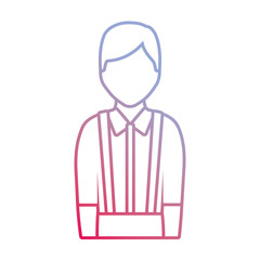 male character portrait contour