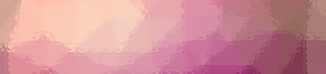 Illustration of purple and red   Mosaic through glass bricks banner background.
