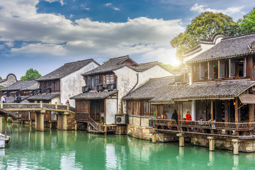 Obraz premium Wuzhen, Jiangnan Water Town, China