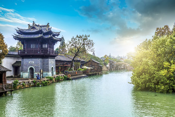 Fototapeta na wymiar Wuzhen, Jiangnan Water Town, China