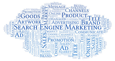 Word cloud with text Search Engine Marketing.