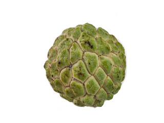 Custard apple (Annona squamosa) on white background
