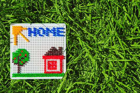 Home concept made from beads