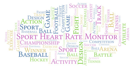 Sport Heart Rate Monitor word cloud.