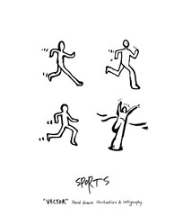 스포츠 포스터 / 손으로 그린 스포츠 그림