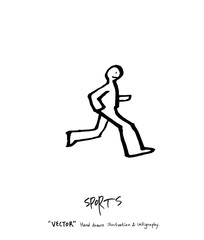 스포츠 포스터 / 손으로 그린 스포츠 그림