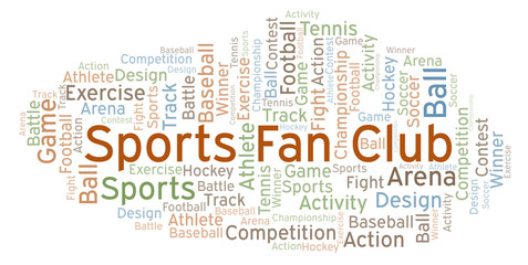 Sports Fan Club word cloud.