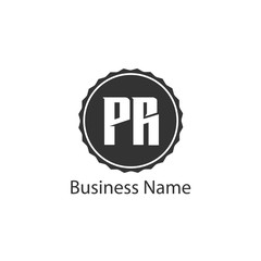 Initial Letter PR Logo Template Design