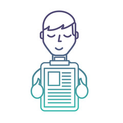 doctor holding clipboard medical report