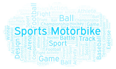 Obraz premium Sports Motorbike word cloud.