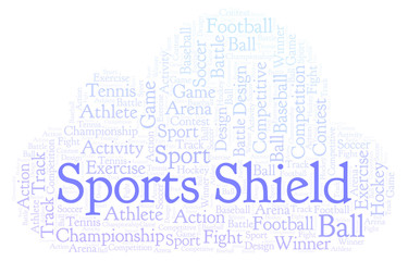 Sports Shield word cloud.