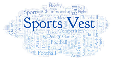 Fototapeta premium Sports Vest word cloud.