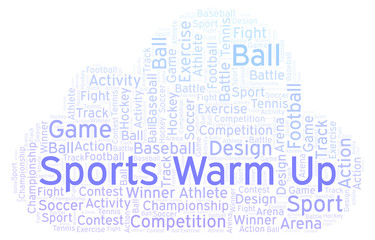 Sports Warm Up word cloud.