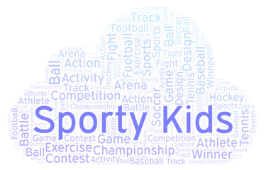 Sporty Kids word cloud.