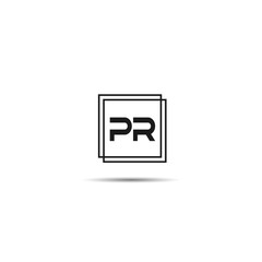 Initial Letter PR Logo Template Design