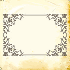 Vector baroque of vintage elements for design. 