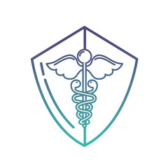 caduceus shield medical healthcare symbol