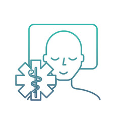 man sleeping on the bed caduceus medical