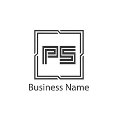 Initial Letter PS Logo Template Design