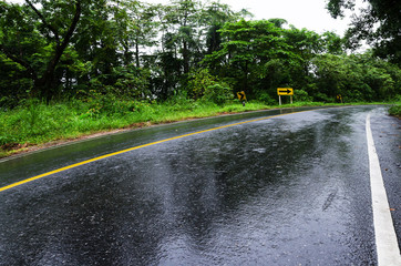 road after rain.