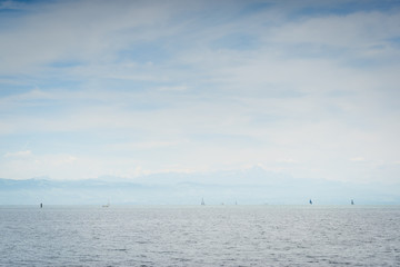 Bodensee mit Alpen in Deutschland