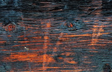Wooden dark burned background texture surface