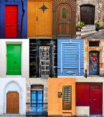 Doors collage / Colorful doors / Doors montage