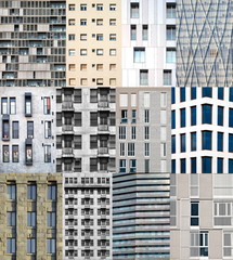 Buildings collage / Buildings montage / Multiple modern buildings
