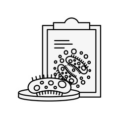 medical clipboard virology biology bacteries