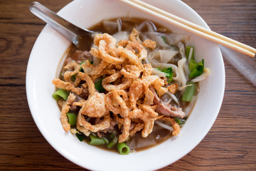 Pork noodle soup with meat ball