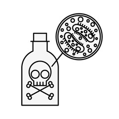 poison bottle danger bacteria virus infection